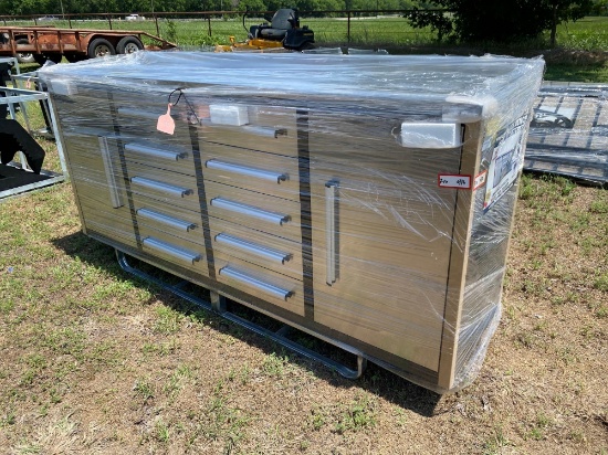 STEELMAN WORK BENCH 10 DRAWERS... 3 RAIL SLIDING... STAINLESS STEEL FACEPLATE... DRAWERS WITH LOCK..