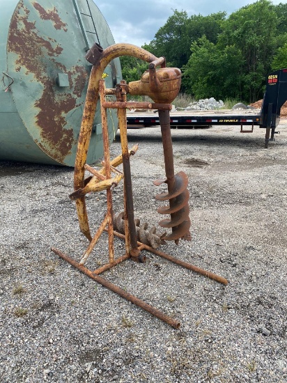 3 POINT POST HOLE DIGGER WITH STAND 9", 12" BIT