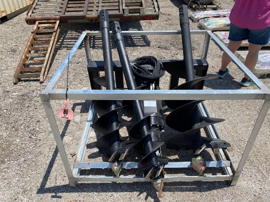 SKID STEER AUGER COMES WITH 3 BITS 10" 12" AND 18" UNUSED
