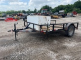 BUMPER PULL UTILITY TRAILER 10'L X 7'W HAS A 200 GALLON FUEL TANK WITH NEW ELECTRIC PUMP TANK SIZE,