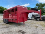 2003 CM STOCK TRAILER... VIN 49TSG162531064007' 16' X 6' WITH ONE CUT GATE... GOOD FLOOR AND GOOD TI
