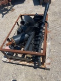 NEW SKID STEER AUGER WITH 3 DIFFERENT SIZE BITS