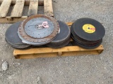 PALLET OF CHOP SAW / QUICKIE SAW BLADES VARIOUS SIZES