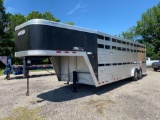 24'L X 7'W CM ALUMINUM STOCK TRAILER SELLS WITH TITLE...