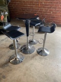 HIGH TOP TABLE AND 4 CHAIRS