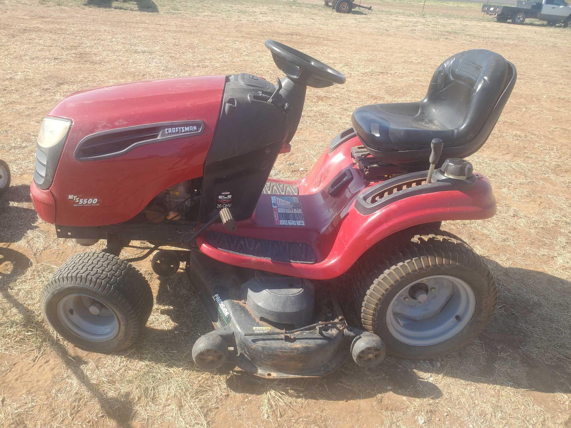 CRAFTSMAN RIDING MOWER MTS 5500 48 CUT 22 Proxibid
