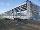 48 FT LONG BY 92 INCHES WIDE GROUND LOAD BUILT BY FRUE 22.5 TIRES WOOD FLOOR 3 CUT GATES BUTTERFLY