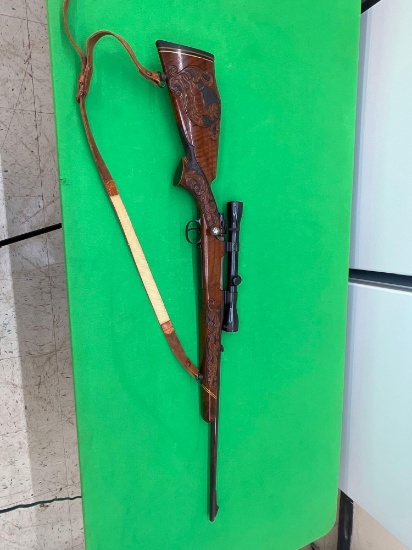 Make: Mauser Caliber: 7.62 CUSTOM ENGRAVED... WITH WEAVER SCOPE
