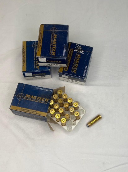 Make: Magtech Ammunition Caliber: 454 CASULL 4 BOXES 260 GRAIN... 20 CARTDRIGES 1 BOX MISSING 2