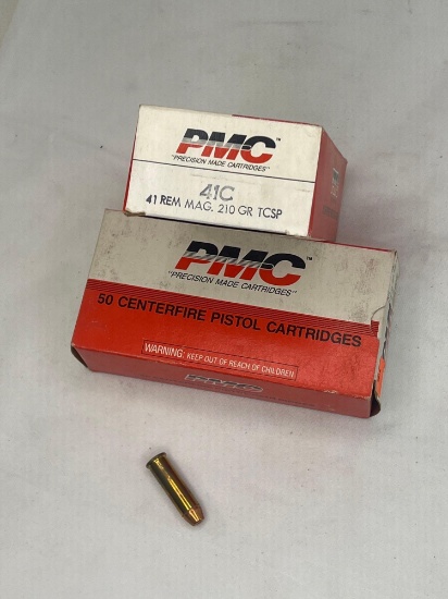 Make: PMC Ammunition Caliber: 41 REM MAG 2 BOXES 210 GRAIN TESP 50 CARTDRIGES ...
