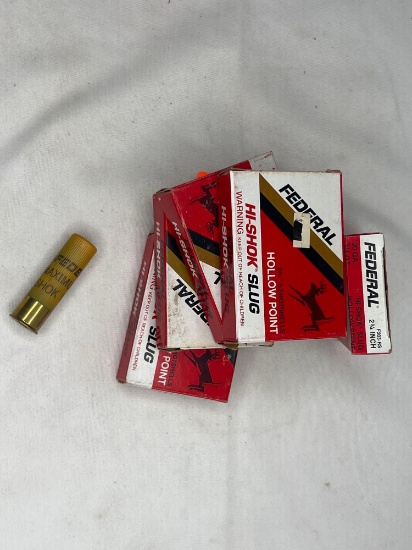 Make: Federal Ammunition Caliber: 20 gauge 2 3\4... slugs 5 boxes ...