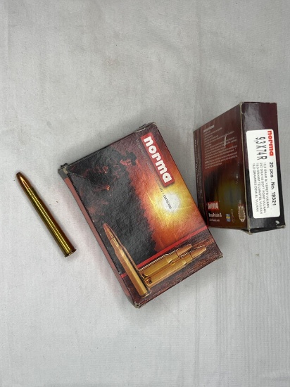 Make: Norma Ammunition Caliber: 9.3X74R 232 GRAINS SOFT POINT 20 CARTRIDGES 2 BOXES