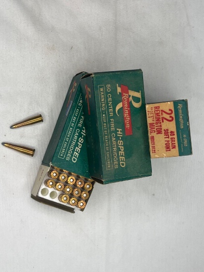 Make: Remington Ammunition Caliber: 22 3 VINTAGE BOXES 40 GRAIN JET MASS