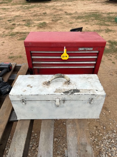 CRAFTSMAN 3-DRAWER TOOL BOX AND WHITE TOOLBOX