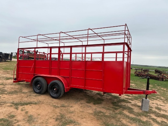 16FT RED CATTLE TRAILER