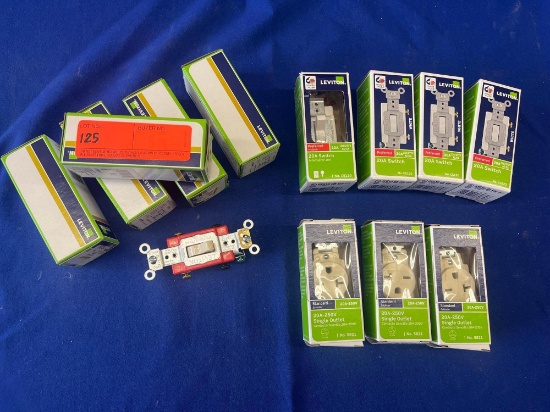 IVORY LIGHT SWITCHES AND SINGLE OUTLETS