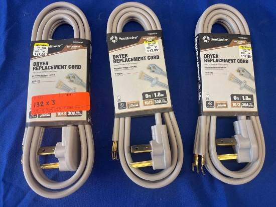 DRYER REPLACEMENT CORDS