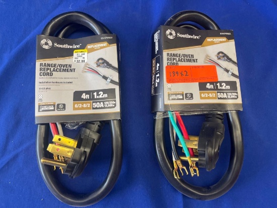 RANGE/OVEN REPLACEMENT CORDS