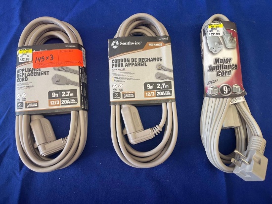 APPLIANCE REPLACEMENT CORDS