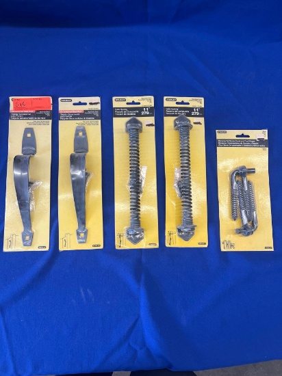 GATE PULLS, GATE SPRINGS, AND SCREW HOOK ANDEYE HINGE
