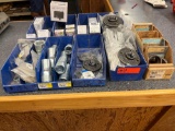 ASSORTMENT OF VALVES, FLOOR FLANGES, LOCK NUTS, AND STEEL INSERT ADAPTERS