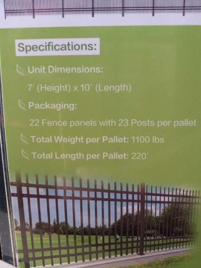10?Wrought Iron Site Fence