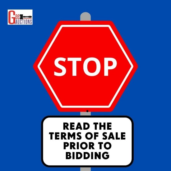 READ THE TERMS OF SALE PRIOR TO BIDDING
