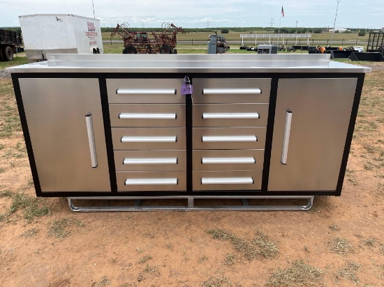 Serial No. S/N:25HKNY0376- (7) Product Name Work Bench Model 7FT-10D Certificate STAINLESS STEEL