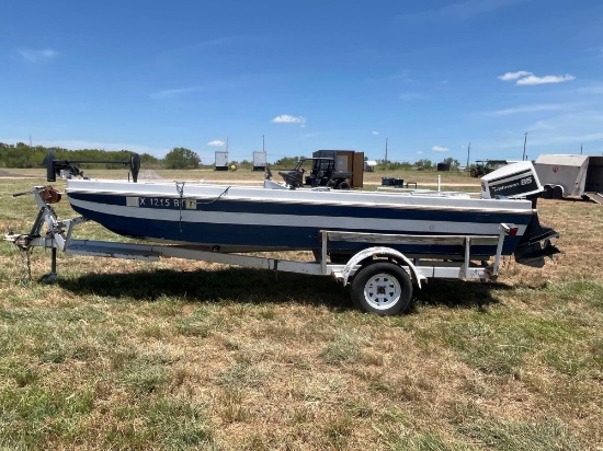 1975 SKEETER HAWK BOAT WITH A 1975 JOHNSON HP