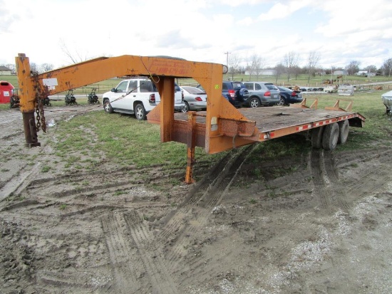 1998 Econoline 8'x20'+5' Dovetail Gooseneck Trailer Tandem Duals M# DGM25DE 24k GVWR