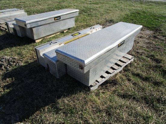 Northern Tool Aluminum Diamond Tread Truck Tool Boxes 1 Crossover and 2-70" Side Boxes