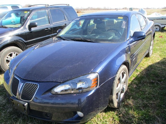 2008 Pontiac Grand Prix Passenger Car, VIN # 2G2WC58C781113395