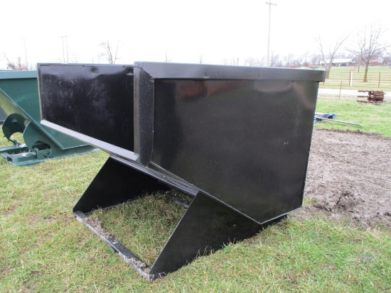 3 Cu Yard Trash Hopper Skid Steer Mount