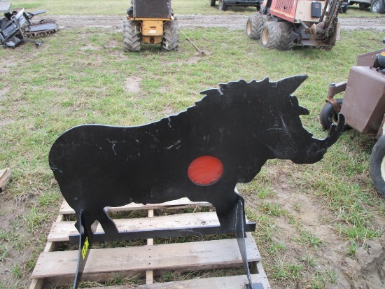 3/8" AR500 Steel Wild Boar Shooting Target With Heart Flapper