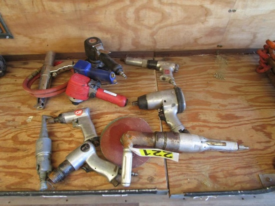 10 Assorted Air Tools 1/2" Impact, Orbital Sanders, Air Chisels