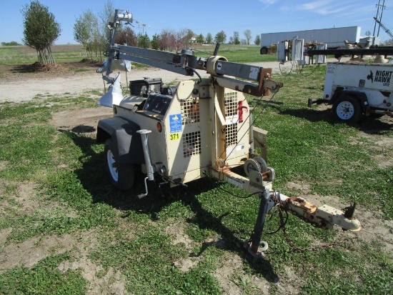 2008 Ingersoll Rand Light Source Portable Light Tower Kubota Diesel 6,684 hrs No Key S#393605UJRC13