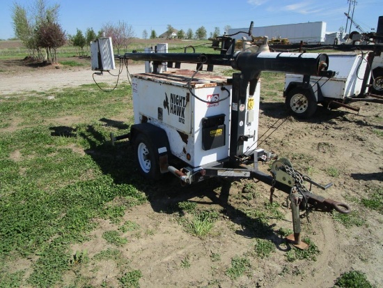 MultiQuip NightHawk LT12 Portable Light Tower Meter Reads 0000 No Fuel Tank, Cranks Over