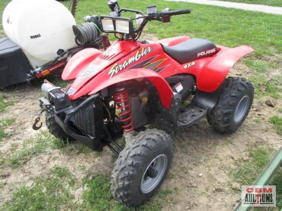 1999 Polaris Scrambler 400X ATV Winch, VIN # 4xabg50a2x2088646 NO TITLE