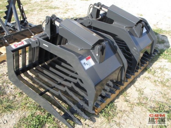 Stout Skid Steer Rock/Brush Grapple HD72-3-Open