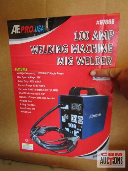 New 100 AMP Mig Welder Welds up to 1/4" Thickness