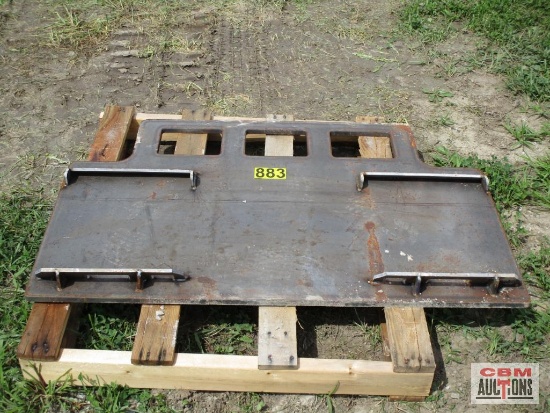Extreme Heavy Duty Weld On Skid Steer Backing Attachment Plate With Guard