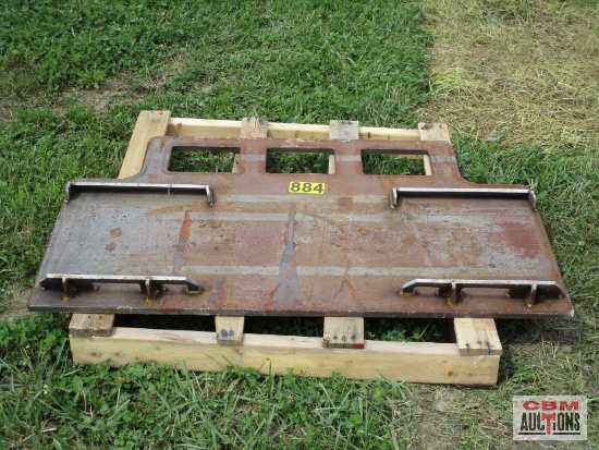 Extreme Heavy Duty Weld On Skid Steer Backing Attachment Plate With Guard