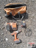Ridgid 18 Volt Drill Battery, Charger and Dewalt 18 Volt Battery And Charger With Bag