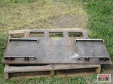 Extreme Heavy Duty Weld On Skid Steer Backing Attachment Plate With Guard