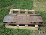 Extreme Heavy Duty Weld On Skid Steer Backing Attachment Plate With Guard
