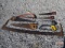 Vintage Antique Whipsaw Two Man Crosscut Logging Saw 4 Hand Wood Saws 2 Hacksaws 1 Tree Bow Saw
