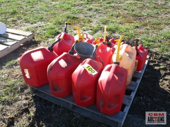 Pallet Full Of Gas Cans All Sizes