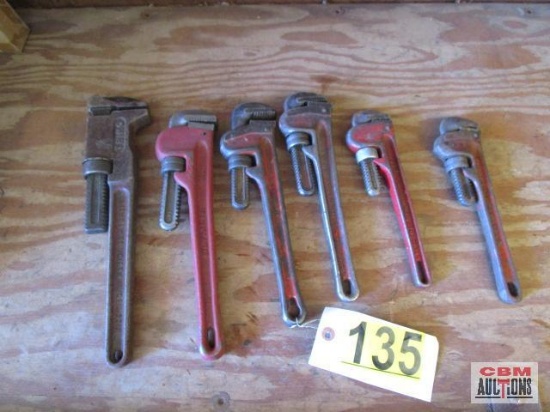 6 Steel Pipe Wrenches