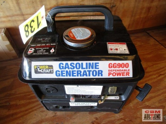 Power Pro Craft GG900 Generator 50:1 2 Cycle Out Of Gas
