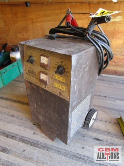 Sears Battery Charger 6 -12 Volt 100 Amp Charge 300 Amp Boost Works